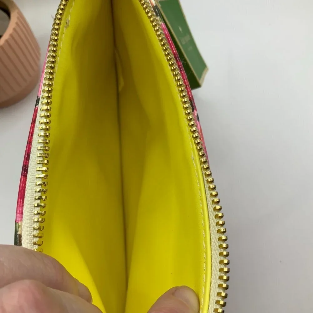 Kate Spade NWT Dahlia Floral Multi Colored Ruler Sharpener Eraser Pencil Pouch